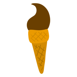 Taza de oblea de cono de helado plana Diseño PNG