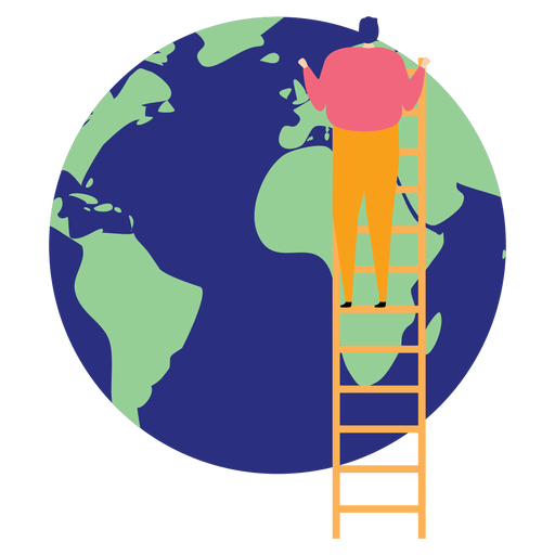 Ladder step ladder height planet earth continent flat