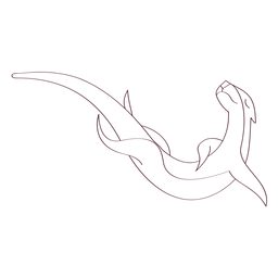 Otter Schnauze Schwanz Beinlinie PNG-Design