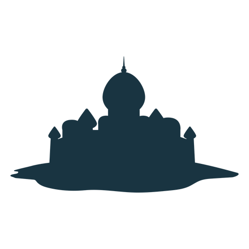 Palace tower gate roof spire dome silhouette PNG Design