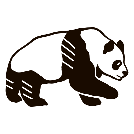 Doodle de grasa de hocico de oreja de panda Diseño PNG