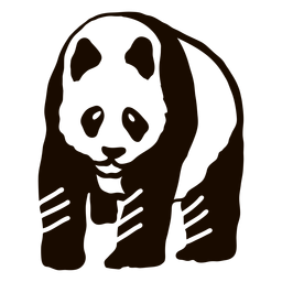 Garabato de oreja de Panda Diseño PNG