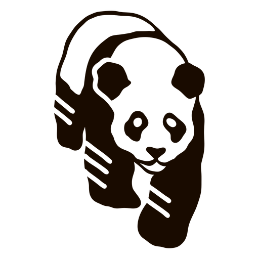 Panda spot hocico oreja grasa doodle Diseño PNG