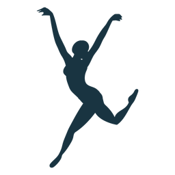 Postura bailarina de ballet bailarina silueta Diseño PNG