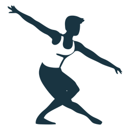 Haltungsballetttänzer detaillierte Silhouette PNG-Design