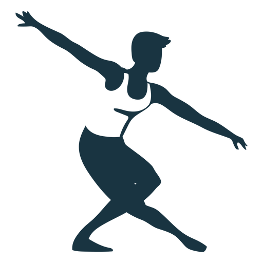 Silhueta detalhada da bailarina postural Desenho PNG
