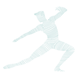 Haltung Balletttänzer Silhouette PNG-Design