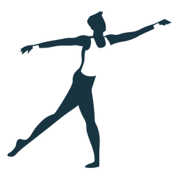 Detaillierte Silhouette des Balletttänzers der Haltung Gnade PNG-Design