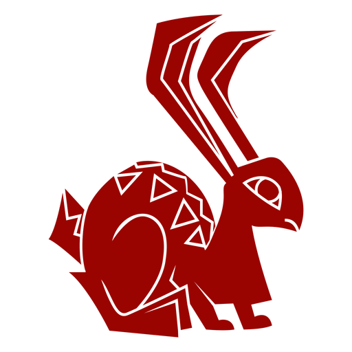 Detaillierte Silhouette des Kaninchenhasenohrbeinschwanzmusters PNG-Design
