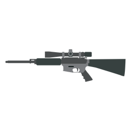 Arma de barril de carregador de ponta de rifle plana Desenho PNG Transparent PNG