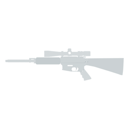 Silhueta listrada da arma do barril do carregador da coronha do rifle Desenho PNG