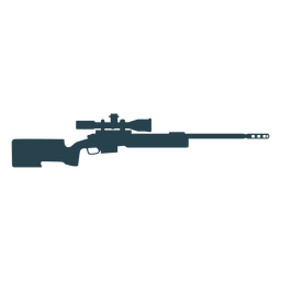 Waffensilhouette mit Gewehrladegerät PNG-Design