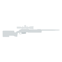 Silhueta listrada da arma da extremidade do barril do carregador do rifle Desenho PNG