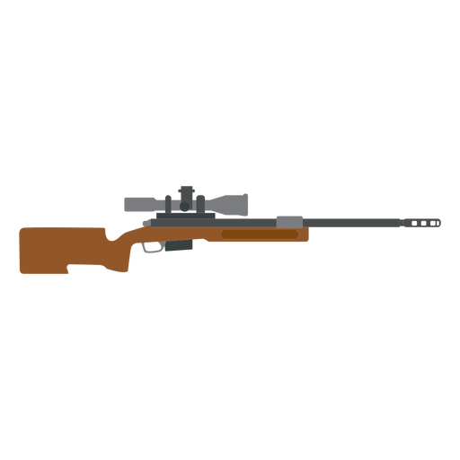 Rifle charger barrel weapon butt flat - Transparent PNG & SVG vector file