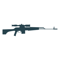Rifle charger barrel weapon butt silhouette Transparent PNG