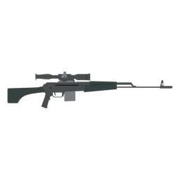 Arma de barril de ponta de carregador de rifle plana Transparent PNG