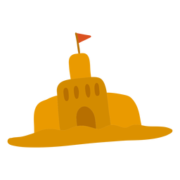 Sandcastle bandeira forma plana Sandcastle bandeira forma plana
