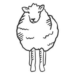 Rabisco de lã de casco com orelha de carneiro Desenho PNG
