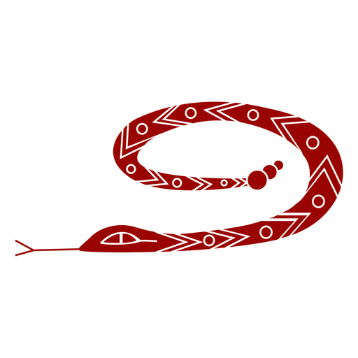 Detaillierte Silhouette der Schlange mit gegabelter Zunge und langem Drehmuster PNG-Design