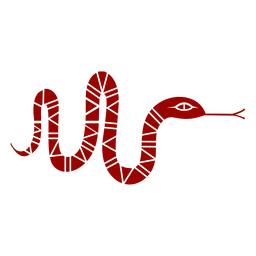 Lengua bifurcada de serpiente retorciendo silueta detallada de patrón largo