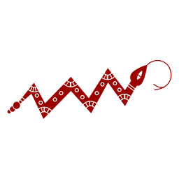 Detaillierte Silhouette des langen Musters der langen Gabelzunge der Schlange PNG-Design