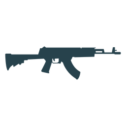 Subfusil ametralladora a tope cargador barril arma silueta Diseño PNG
