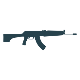 Submachine gun charger butt barrel weapon silhouette PNG Design Transparent PNG