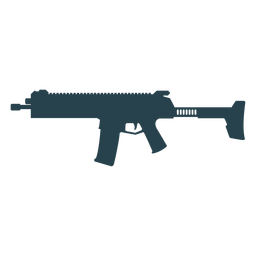 Submachine gun charger butt weapon barrel silhouette Transparent PNG