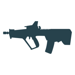 Maschinengewehr-Ladegerät Waffe Butt Barrel Silhouette PNG-Design