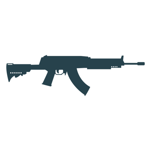 Waffen-Maschinenpistolen-Kolben-Ladegerät-Barrel-Silhouette PNG-Design