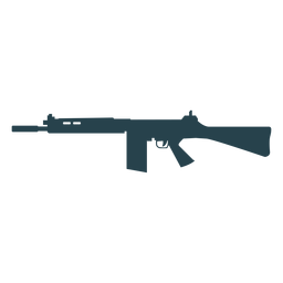 Weapon submachine gun charger barrel butt silhouette PNG Design Transparent PNG