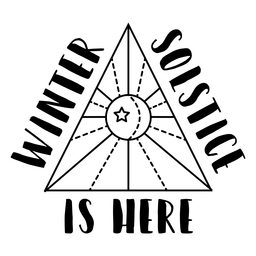 Wintersonnenwende ist hier Mondstrahl Sonne Halbmond Strich PNG-Design