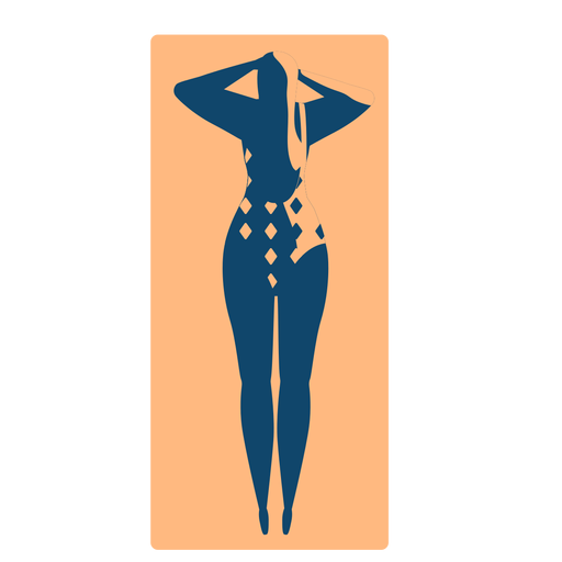 Alfombra de mujer acostada silueta detallada Diseño PNG