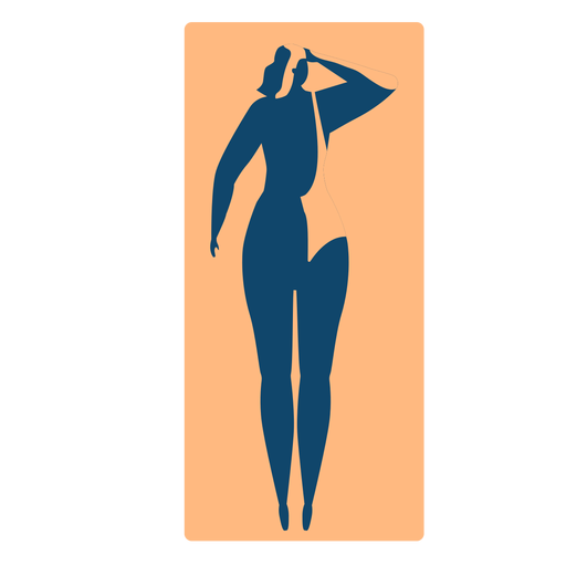 Alfombra de mujer acostada silueta detallada Diseño PNG
