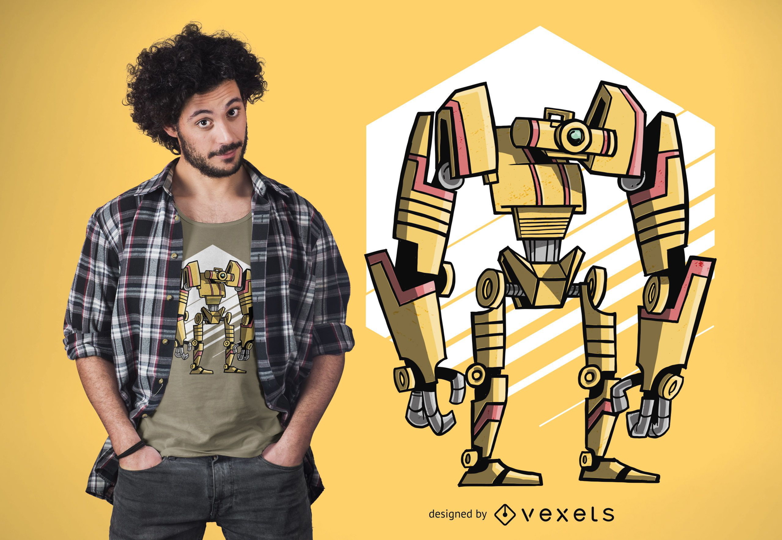 Diseño de camiseta Robo One