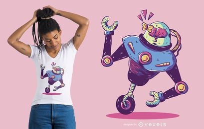 Diseño de camiseta Monowheel Robot