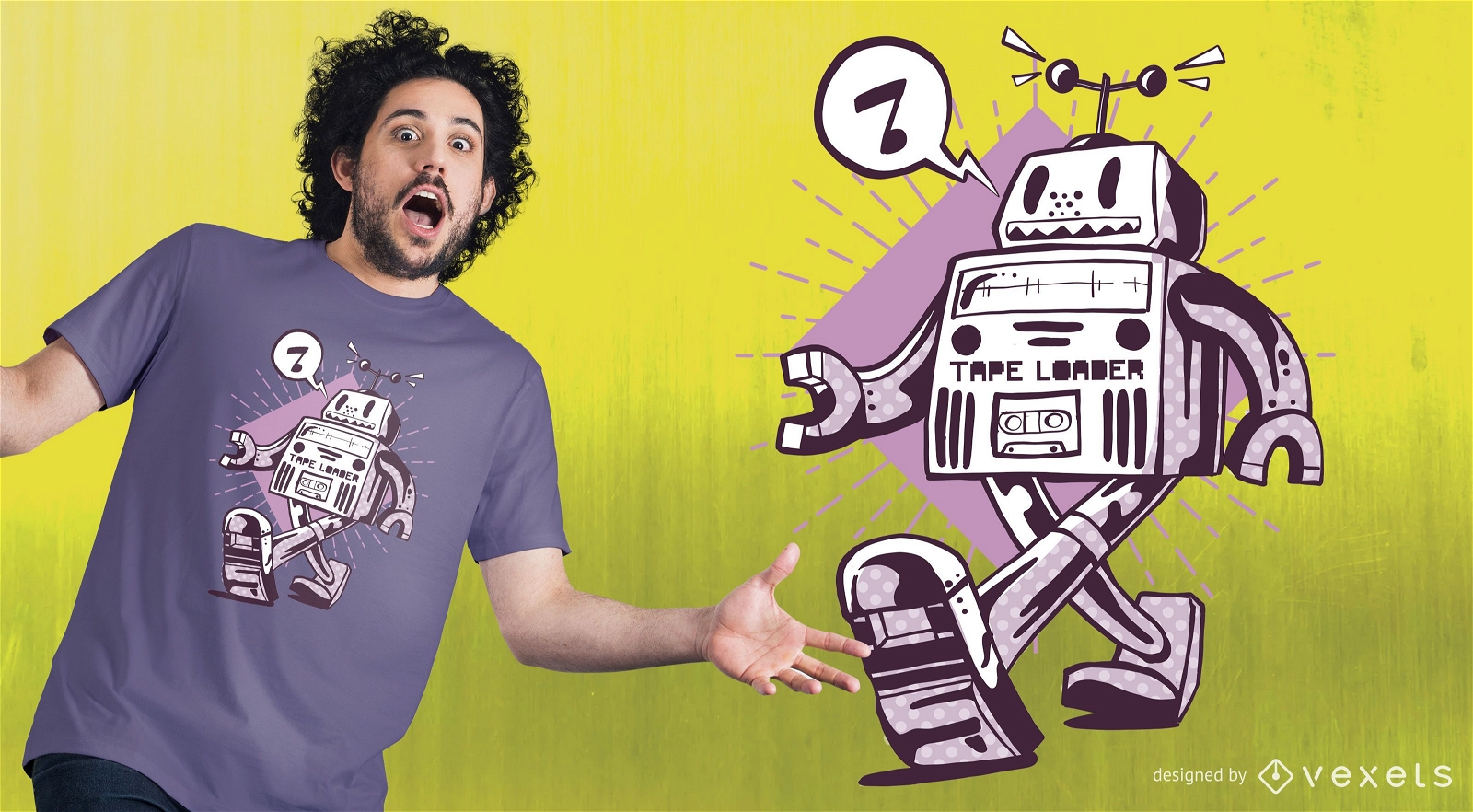 Gl?ckliches Roboter-T-Shirt Design