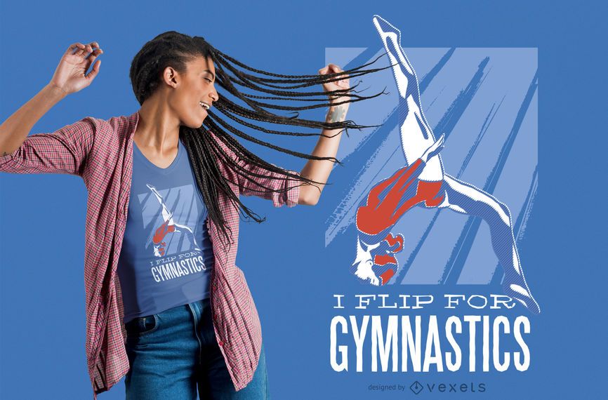 Flip for Gymnastics T-shirt Design Flip for Gymnastics T-shirt Design