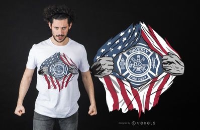 Super Fireman T-shirt Design 