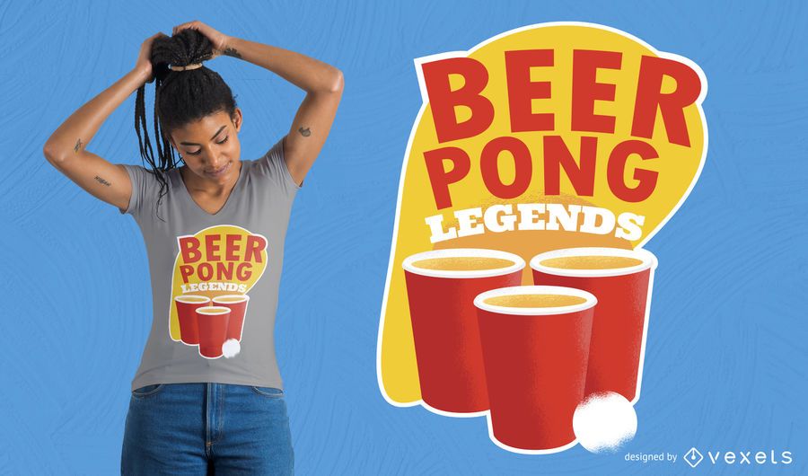 Beer Pong T-shirt Design Beer Pong T-shirt Design