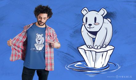 Polar bear cartoon t-shirt design Polar bear cartoon t-shirt design