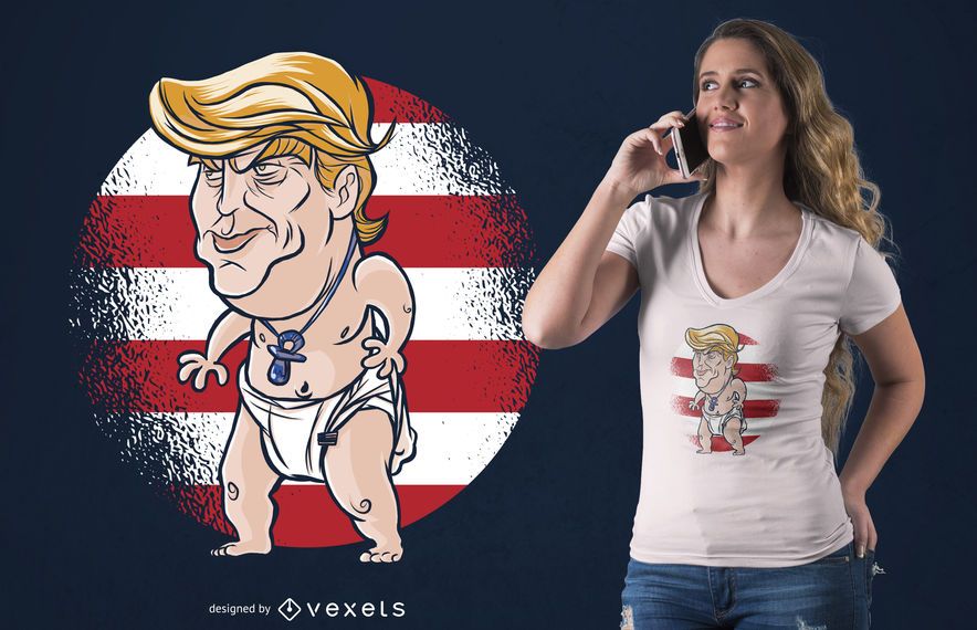 Diseño de camiseta Baby Trump Diseño de camiseta Baby Trump