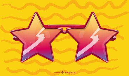 Ilustração de óculos em forma de estrela Ilustração de óculos em forma de estrela
