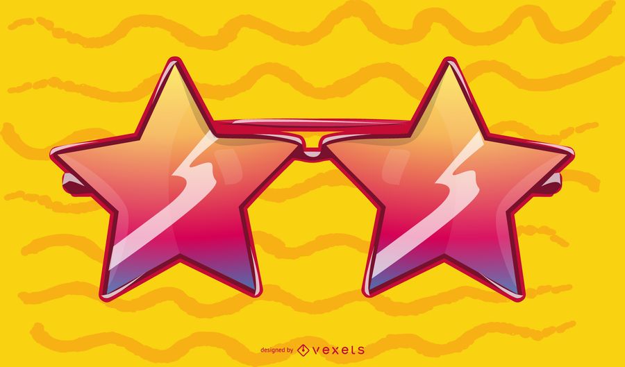 Star Shaped Glasses Illustration Star Shaped Glasses Illustration
