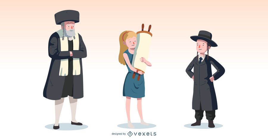 Bat Mitzvah People Vector Pack Bat Mitzvah People Vector Pack
