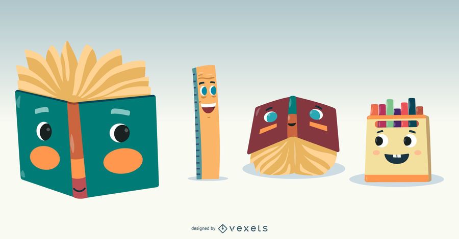 Vetor de escola dos desenhos animados Vetor de escola dos desenhos animados