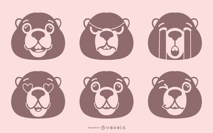 Groundhog Emoji Set Groundhog Emoji Set