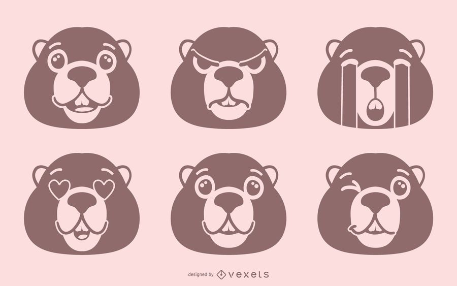 Groundhog Emoji Set Groundhog Emoji Set
