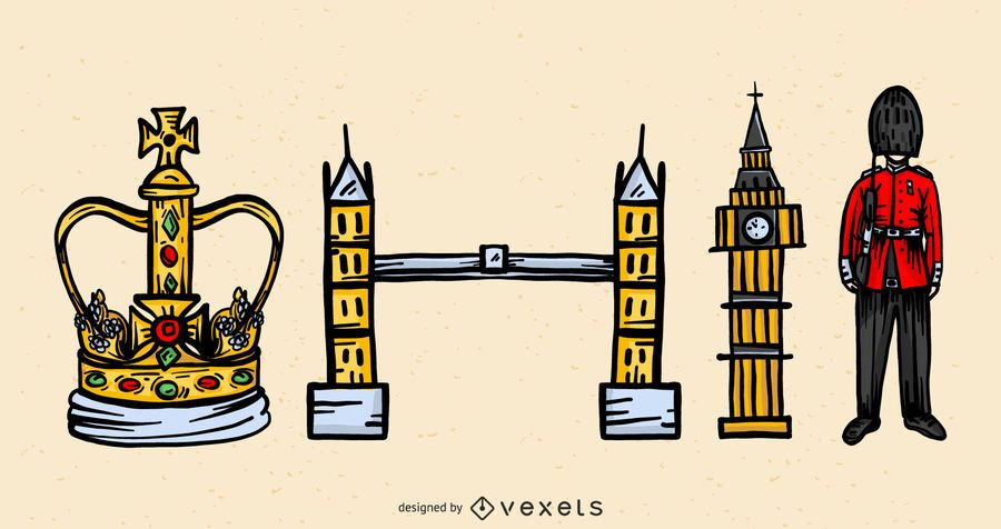 Conjunto de vectores de viajes de Londres Conjunto de vectores de viajes de Londres