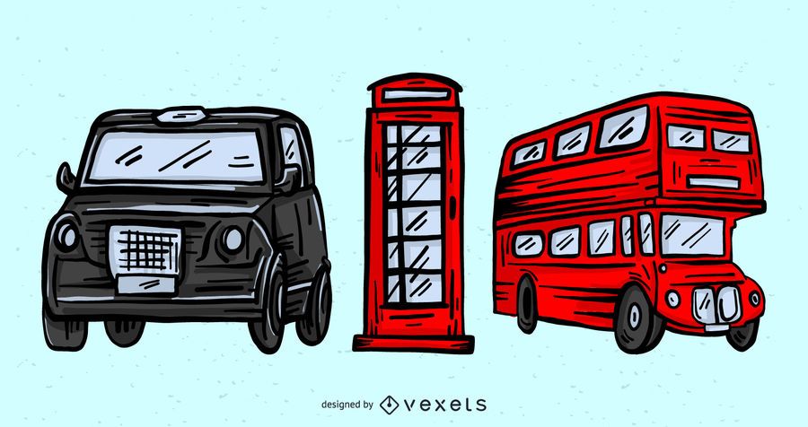 London cultural elements set London cultural elements set